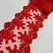 Beaded Lace Table Runner Fabric by the Yard 13" Wide | Red | 3D Embroidered Lace with Pearls & Sequins | Wedding Bridal Event Decor